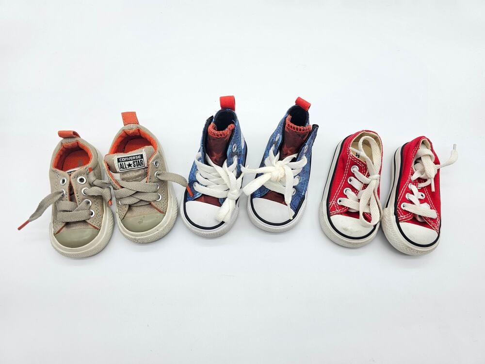 Converse Toddler Boys Size 3 - 3 Pair Lot - 1 Hightop/ 2 Low